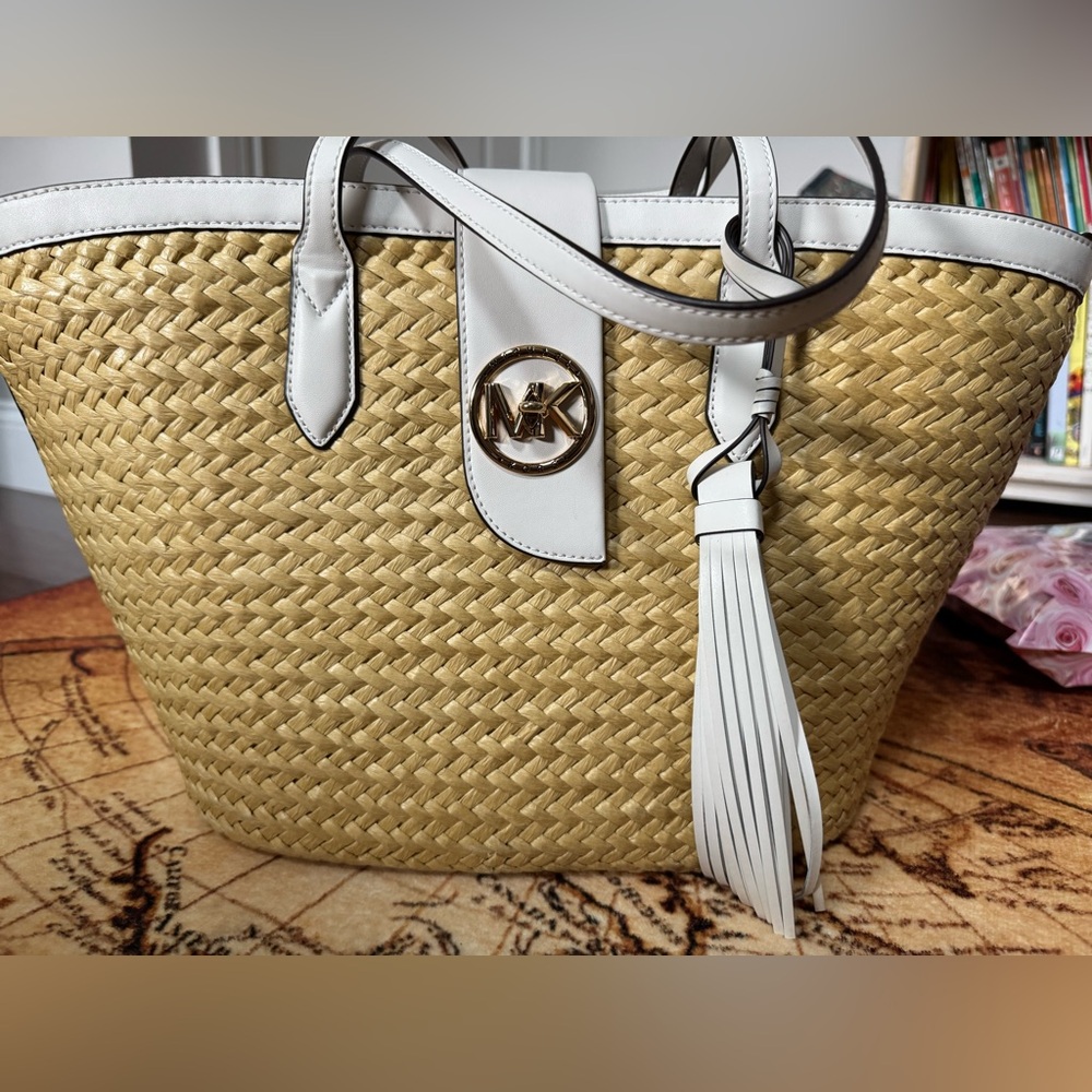 Michael Kors Malibu Straw Tote